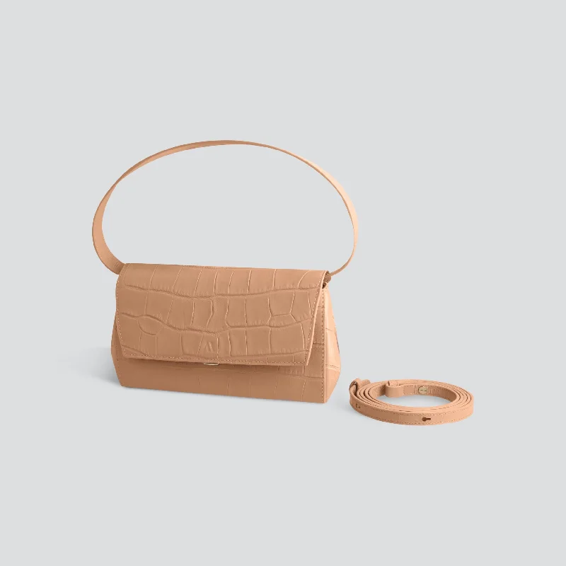Cozy Handbags With Clearance Prices Ikon Clutch - soft croco cappuccino