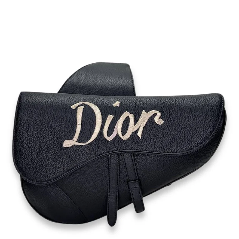 New In This Season Saddle Medium Crossbody bag in Calfskin, Silver Hardware