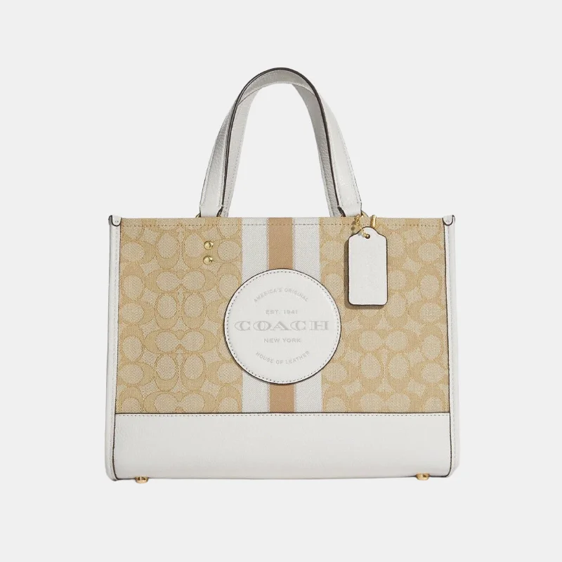 Party Bags For New Year's Eve And Special Occasions Coach Dempsey Carryall Tote Signature Khaki White Jacquard Stripe Patch Bag Party Bags For New Year's Eve And Special Occasions Coach Dempsey Carryall Tote Signature Khaki White Jacquard Stripe Patch Bag