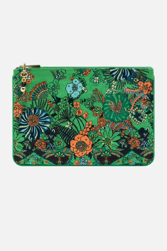 Seasonal Clearance Bags For Summer SMALL CANVAS CLUTCH GOOD VIBES GENERATION