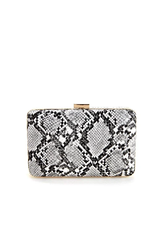 Eco-Friendly Bags For Sustainable Fashion Lovers Box It Snake Print Clutch