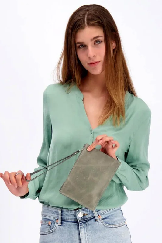 Inspired Bags For High-End Fashion Dark Gray Wristlet Pouch
