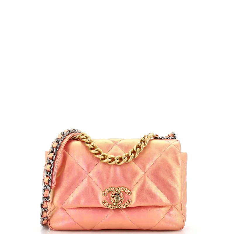 Affordable Bags For Budget Shoppers 19 Flap Bag Quilted Iridescent Calfskin Medium