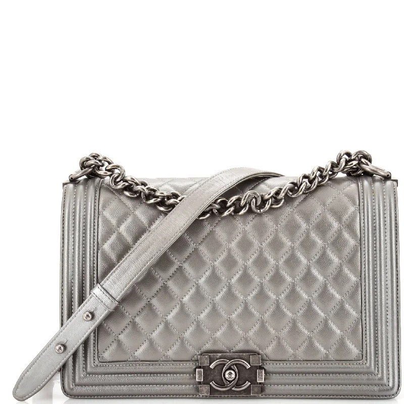 Elegant New Year Party Bags With Flash Sales Boy Flap Bag Quilted Caviar New Medium