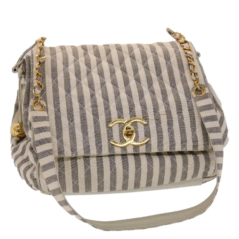 Bags For Playful And Chic Styles Chanel Matelassé  Canvas Shoulder Bag (Pre-Owned)