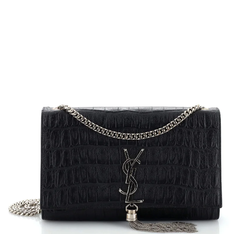 Bags For Outdoor Adventures Classic Monogram Tassel Crossbody Bag Crocodile Embossed Leather Medium Bags For Outdoor Adventures Classic Monogram Tassel Crossbody Bag Crocodile Embossed Leather Medium