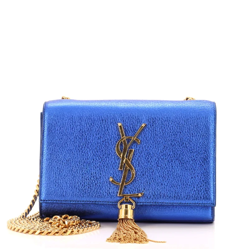 Senior Travelers Classic Monogram Tassel Crossbody Bag Leather Small