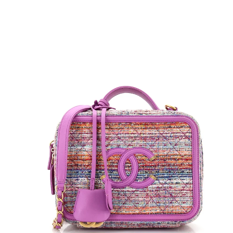 Eco-Friendly Bags For Sustainable Fashion Lovers Filigree Vanity Case Quilted Tweed Medium Eco-Friendly Bags For Sustainable Fashion Lovers Filigree Vanity Case Quilted Tweed Medium