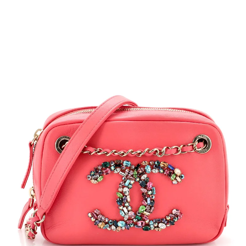 Limited-Time Offer On Trendy Bags Giant Crystal CC Camera Bag Embellished Lambskin Small Limited-Time Offer On Trendy Bags Giant Crystal CC Camera Bag Embellished Lambskin Small