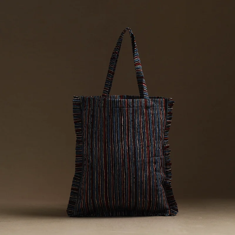 Bags For Sporty And Athletic Styles Handcrafted Cotton Frill Jhola Bag 57