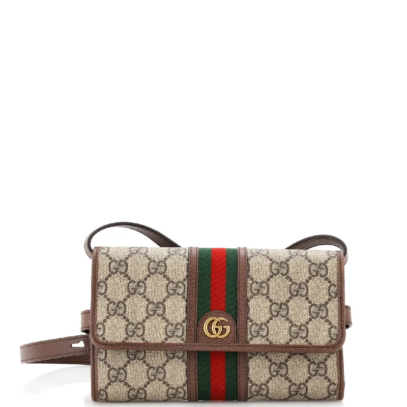 Glamorous Bags For Evening Events And Parties Ophidia Trifold Wallet Crossbody Bag GG Coated Canvas Mini Glamorous Bags For Evening Events And Parties Ophidia Trifold Wallet Crossbody Bag GG Coated Canvas Mini